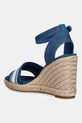 Obutev Tommy Hilfiger espadrile s polno peto ženske HIGH WEDGE ESPAD WEBBING FW0FW09342 modra