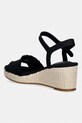 Obuv Tommy Hilfiger sandále na platforme po celej dĺžke MID WOVEN WEDGE ESPAD FRINGE FW0FW09470 čierna