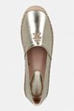 Tommy Hilfiger espadrilky dámske kožené TH LOGO GOLD ESPADRILLE zlatá FW0FW09473