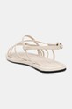 Boty Tommy Hilfiger sandály dámské kožené FLAT STRAPPY SANDAL LTH FW0FW09220 béžová