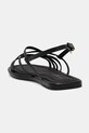 Boty Tommy Hilfiger sandály dámské kožené FLAT STRAPPY SANDAL LTH FW0FW09220 černá