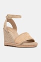 Tommy Hilfiger σανδάλια HIGH WEDGE ESPAD RAFFIA μπεζ FW0FW09471