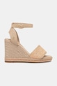 Tommy Hilfiger σανδάλια HIGH WEDGE ESPAD RAFFIA FW0FW09471 μπεζ SS26