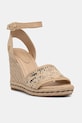 Tommy Hilfiger sandały HIGH WEDGE ESPAD RAFFIA beżowy FW0FW09471