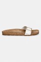 Tommy Hilfiger klapki damskie skórzane TH CLASSIC CORK SANDAL PEARL LTH FW0FW09344 biały SS26