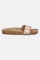 Tommy Hilfiger σαγιονάρες Γυναικεία δερμάτινες TH CLASSIC CORK SANDAL PEARL LTH FW0FW09344 μπεζ SS26
