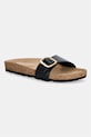 Tommy Hilfiger klapki damskie skórzane TH CLASSIC CORK SANDAL PEARL LTH czarny FW0FW09344