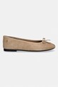 Tommy Hilfiger baleriny zamszowe HILFIGER SUEDE BALLERINA FW0FW09357 beżowy SS26