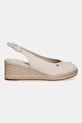 Tommy Hilfiger sandały na koturnie damskie MID WEDGE ESPAD SLINGBACK FW0FW09228 beżowy SS26