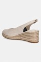 Obuwie Tommy Hilfiger sandały na koturnie damskie MID WEDGE ESPAD SLINGBACK FW0FW09228 beżowy