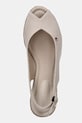 Tommy Hilfiger sandały na koturnie damskie MID WEDGE ESPAD SLINGBACK beżowy FW0FW09228