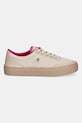 Tommy Hilfiger TH FOXING PLATFORM ROPE tenisówki damskie FW0FW09173 beżowy SS26
