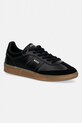 Δερμάτινα sneakers BOSS Brenta δέρμα σαμουά μαύρο 50518001.001