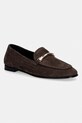 Furla mokasyny zamszowe Heritage Loafer płaski brązowy YK75FHE.Y61000.2566S
