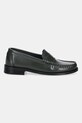 Furla mokasyny skórzane College Loafer YK41FSN.T20000.4491S zielony SS26