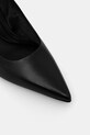 Calvin Klein szpilki skórzane ESS STILETTO HDW CHAIN LTH 90 czarny HW0HW02718