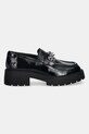 Calvin Klein mokasyny skórzane CHUNKY LOAFER HDW LTH YW0YW02044 czarny SS26