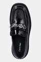 Calvin Klein mokasyny skórzane CHUNKY LOAFER HDW LTH czarny YW0YW02044