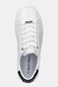 Calvin Klein sneakersy skórzane VULC LACE UP LTH/MOIRE BT biały HW0HW02747
