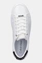 Calvin Klein sneakersy skórzane VULC LACE UP LTH/MOIRE BT biały HW0HW02747
