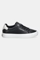 Δερμάτινα αθλητικά παπούτσια Calvin Klein VULC LACE UP LTH/MOIRE BT HW0HW02747 μαύρο SS26