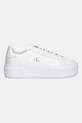 Calvin Klein sneakersy skórzane FLATFORM LACE UP LTH MG YW0YW01928 biały SS26