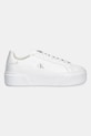 Calvin Klein sneakersy skórzane FLATFORM LACE UP LTH MG YW0YW01928 biały SS26