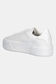 Obuwie Calvin Klein sneakersy skórzane FLATFORM LACE UP LTH MG YW0YW01928 biały