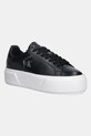 Calvin Klein sneakersy skórzane FLATFORM LACE UP LTH MG pozostałe czarny YW0YW01928