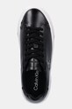 Calvin Klein sneakersy skórzane FLATFORM LACE UP LTH MG czarny YW0YW01928