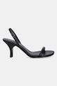 Δερμάτινα σανδάλια Calvin Klein SCULPT KITT HEEL STRAPPY LTH HW0HW02800 μαύρο SS26