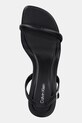 Δερμάτινα σανδάλια Calvin Klein SCULPT KITT HEEL STRAPPY LTH μαύρο HW0HW02800