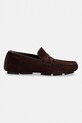 Calvin Klein mokasyny zamszowe SQUARE DRIVER SUEDE HW0HW02844 brązowy SS26