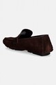 Obuwie Calvin Klein mokasyny zamszowe SQUARE DRIVER SUEDE HW0HW02844 brązowy