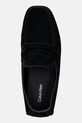Μοκασίνια σουέτ Calvin Klein SQUARE DRIVER SUEDE μαύρο HW0HW02844
