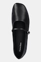 Calvin Klein baleriny skórzane OBLIQUE BALLERINA MJ LTH HDW czarny HW0HW02847