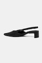 Δερμάτινες γόβες Calvin Klein SET BACK HEEL PUMP SLINGBACK LTH HW0HW02848 μαύρο SS26