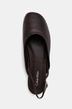 Δερμάτινες μπαλαρίνες Calvin Klein OBLIQUE BALLERINA SLINGBACK LTH μπορντό HW0HW02852