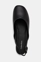 Δερμάτινες μπαλαρίνες Calvin Klein OBLIQUE BALLERINA SLINGBACK LTH μαύρο HW0HW02852