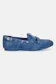 Guess mocasini din piele întoarsă AISHA FLPAIS.SUE14.BLUE albastru SS26