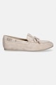Μοκασίνια σουέτ Guess AISHA FLPAIS.SUE14.BEIGE μπεζ SS26