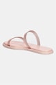 Încălțăminte Calvin Klein papuci pentru femei JELLY SNDL DOUB BAR SHINY ST TPU HW0HW02963 roz