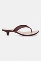 Calvin Klein șlapi pentru femei FLIP FLOP KITTEN HEEL THONG TPU HW0HW02965 burgundia SS26