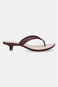 Calvin Klein șlapi pentru femei FLIP FLOP KITTEN HEEL THONG TPU HW0HW02965 burgundia SS26