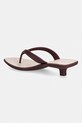 Încălțăminte Calvin Klein șlapi pentru femei FLIP FLOP KITTEN HEEL THONG TPU HW0HW02965 burgundia