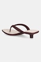 Încălțăminte Calvin Klein șlapi pentru femei FLIP FLOP KITTEN HEEL THONG TPU HW0HW02965 burgundia