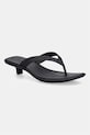 Calvin Klein șlapi pentru femei FLIP FLOP KITTEN HEEL THONG TPU negru HW0HW02965