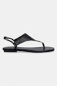 Calvin Klein sandale pentru femei din piele ORG FLAT SNDL THONG LTH AOP HW0HW02858 negru SS26