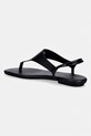 Boty Calvin Klein sandály dámské kožené ORG FLAT SNDL THONG LTH AOP HW0HW02858 černá