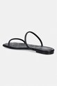 Încălțăminte Calvin Klein papuci pentru femei, din piele SQUARE FLAT SNDL QUILT LTH HW0HW02859 negru